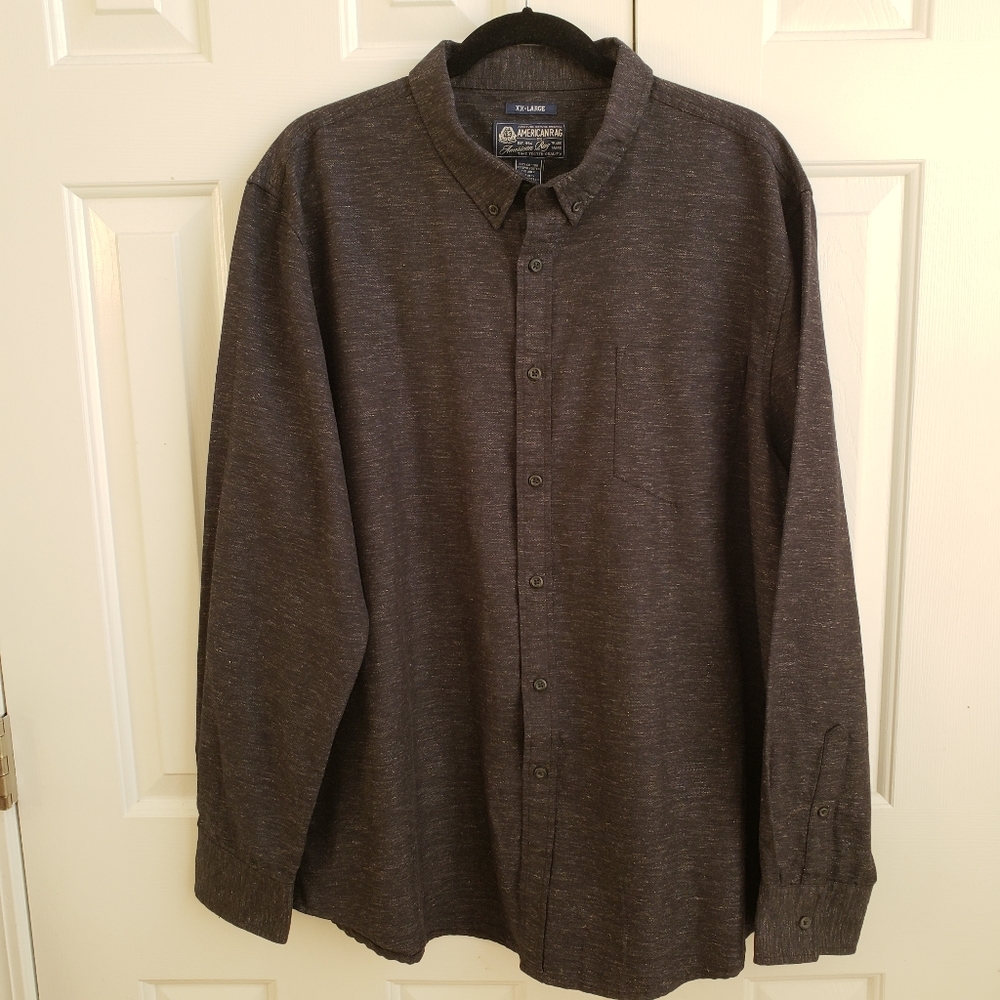 American Rag linen blend men's casual button down with pocket XXL - Picture 3 of 6